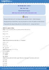 Đề thi học kì 2 Toán 8 - Đề số 3 - Chân trời sáng tạo